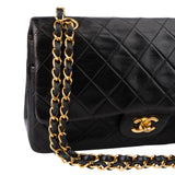 Chanel Quilted Lambskin 24K Gold Medium Double Flap Crossbody Bag