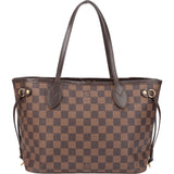 Louis Vuitton Damier Ebene Monogram Neverfull PM Handbag