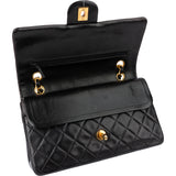 Chanel Quilted Lambskin 24K Gold Medium Double Flap Crossbody Bag
