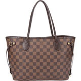 Louis Vuitton Damier Ebene Monogram Neverfull PM Handbag