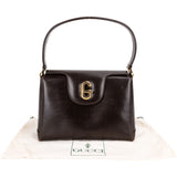 Gucci Brown Leather Turnlock Handbag