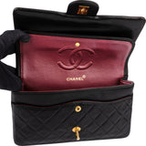 Chanel Quilted Lambskin 24K Gold Medium Double Flap Crossbody Bag