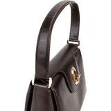 Gucci Brown Leather Turnlock Handbag