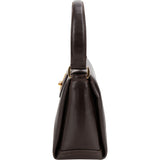 Gucci Brown Leather Turnlock Handbag