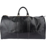 Louis Vuitton Noir Epi Leather Keepall 55