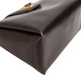 Gucci Brown Leather Turnlock Handbag