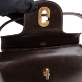 Gucci Brown Leather Turnlock Handbag