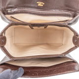 Gucci Brown Leather Turnlock Handbag