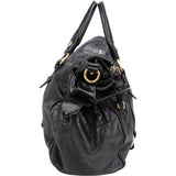 Miu Miu Black Leather City Handbag