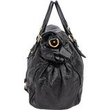 Miu Miu Black Leather City Handbag