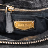 Miu Miu Black Leather City Handbag