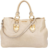 Miu Miu Classic Leather City Handbag