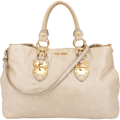 Miu Miu Classic Leather City Handbag