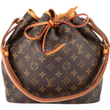 Louis Vuitton Canvas Monogram Sac Noe Petit Shoulder Bag