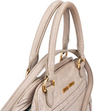 Miu Miu Grey Leather City Handbag