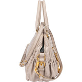 Miu Miu Grey Leather City Handbag