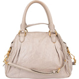 Miu Miu Grey Leather City Handbag