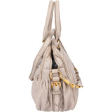 Miu Miu Grey Leather City Handbag