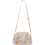 Miu Miu Grey Leather City Handbag
