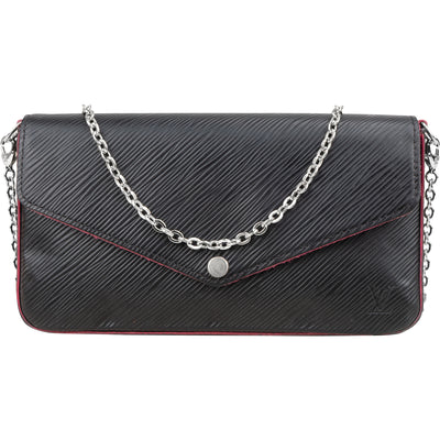 Louis Vuitton Noir Epi Leather Pochette Felicie Crossbody Bag