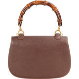 Gucci Brown Leather Bamboo Handbag