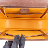 Gucci Brown Leather Bamboo Handbag