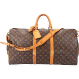 Louis Vuitton Canvas Monogram Keepall 55 Bandouliere