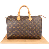 Louis Vuitton Canvas Monogram Speedy 35 Handbag