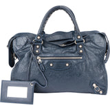Balenciaga Blue Leather City Handbag