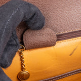 Gucci Brown Leather Bamboo Handbag