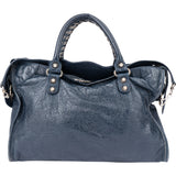 Balenciaga Blue Leather City Handbag