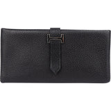 Hermès Black Leather Bifold Bearn Wallet