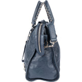 Balenciaga Blue Leather City Handbag
