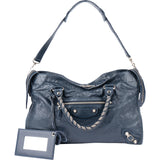 Balenciaga Blue Leather City Handbag
