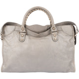 Balenciaga Grey Leather City Handbag