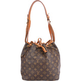 Louis Vuitton Canvas Monogram Sac Noe Petit Shoulder Bag