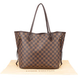 Louis Vuitton Damier Ebene Monogram Neverfull MM Shopper Bag