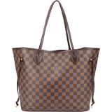 Louis Vuitton Damier Ebene Monogram Neverfull MM Shopper Bag