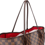 Louis Vuitton Damier Ebene Monogram Neverfull MM Shopper Bag