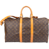 Louis Vuitton Canvas Monogram Keepall 45 Bandouliere