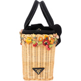 Prada Limited Floral Basket Handbag