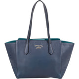 Gucci Blue Leather Swing Handbag