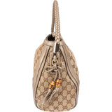 Gucci GG Monogram Bamboo Handbag