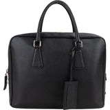 Prada Black Saffiano Leather Triangle Business Handbag