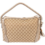 Gucci GG Monogram Bamboo Handbag