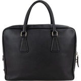 Prada Black Saffiano Leather Triangle Business Handbag
