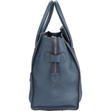 Celine Blue Leather Luggage Handbag