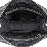 Prada Black Saffiano Leather Triangle Business Handbag