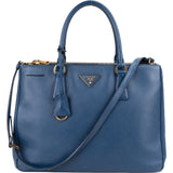 Prada Blue Saffiano Leather Galleria Handbag