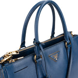 Prada Blue Saffiano Leather Galleria Handbag